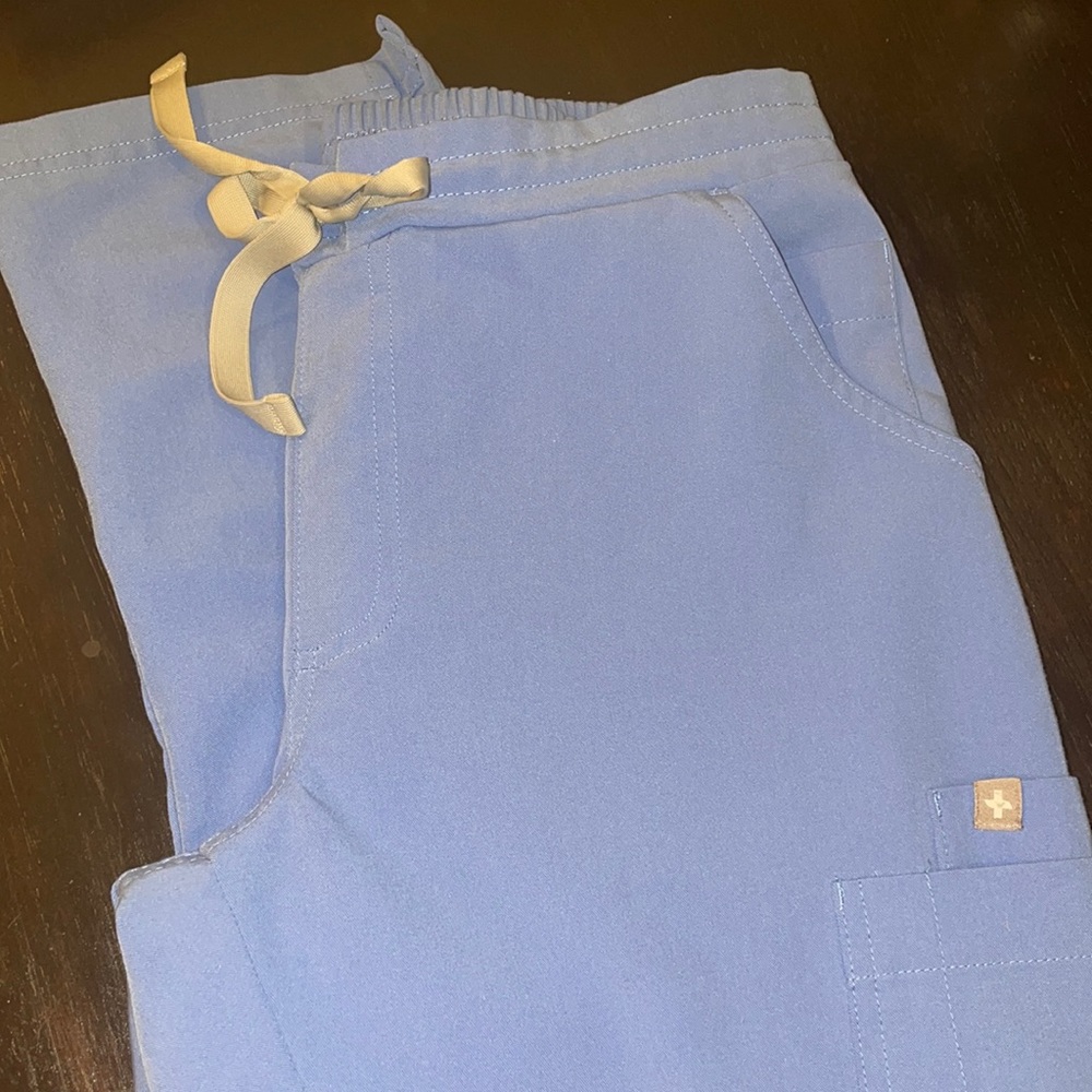 Xs ceil blue yola skinny scrub pants